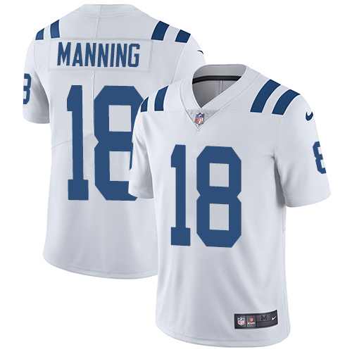 Indianapolis Colts 18 Limited Peyton Manning White Nike NFL Road Men JerseyVapor Untouchable jerseys
